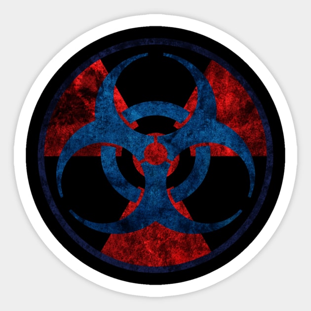 Biohazard and Radioactive Symbol Sticker by Rebellion10